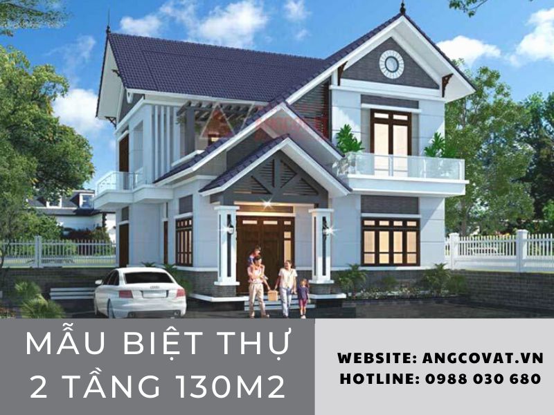 mẫu biệt thự 2 tầng 130m2