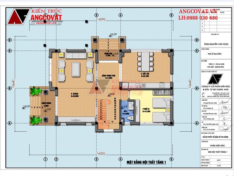 mẫu biệt thự 2 tầng 130m2