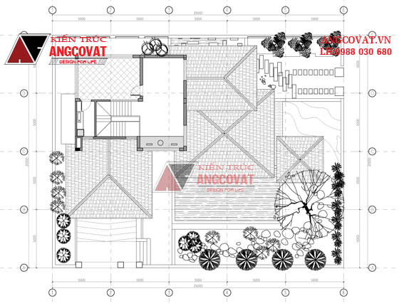 Thiết kế biệt thự 150m2 3 tầng có hồ bơi mái thái hiện đại 5