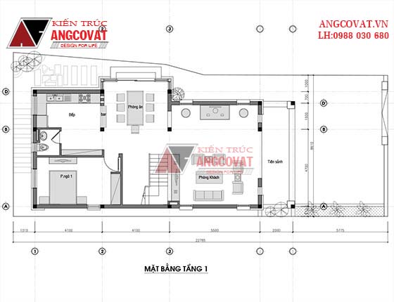 Thiết kế biệt thự 70m2 2 tầng 4 phòng ngủ phong cách hiện đại 2