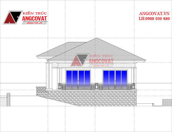 Thiết kế nhà 1 tầng 120m2 3 phòng ngủ đẹp năm 2015 7