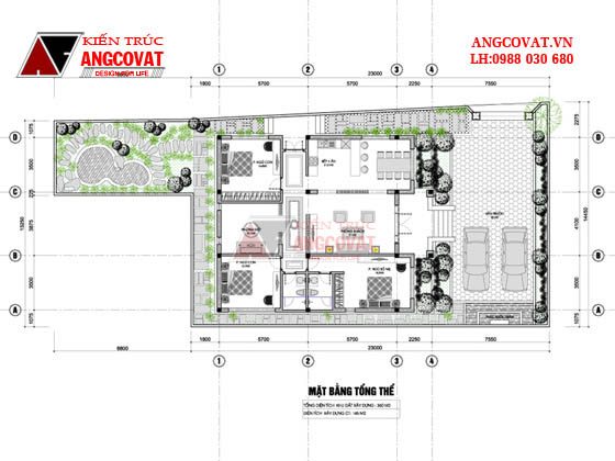 Thiết kế nhà 1 tầng 3 phòng ngủ 150m2 ở Bắc Ninh 3