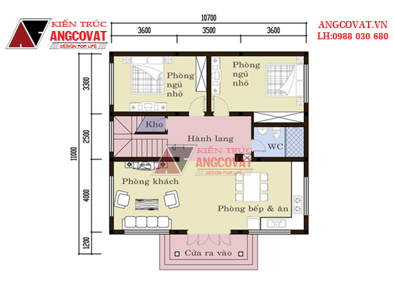 Thiết kế nhà 1 tầng có gác lửng 120m2 phong cách Nhật Bản 2