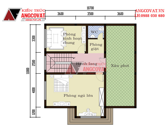 Thiết kế nhà 1 tầng có gác lửng 120m2 phong cách Nhật Bản 3