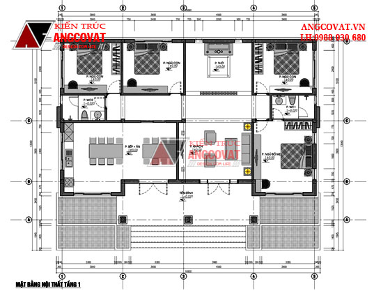 Thiết kế nhà 1 tầng ở quê 16x10m giá 800 triệu đẹp mê ly 3