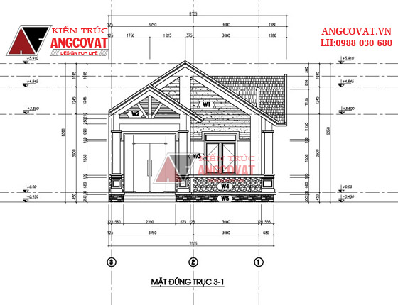 Thiết kế nhà 7x17m 1 tầng diện tích 120m2 ở thành phố Điện Biên 4