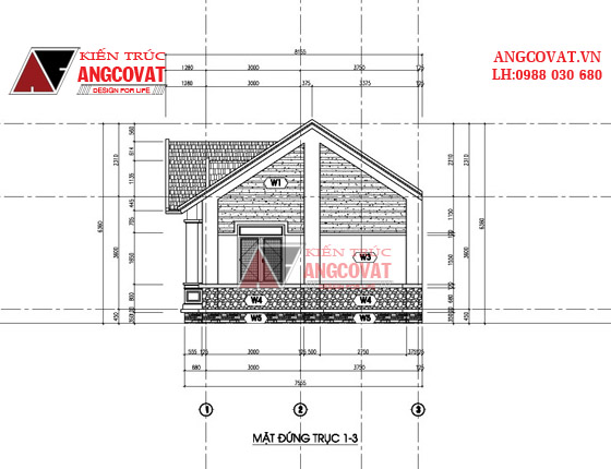 Thiết kế nhà 7x17m 1 tầng diện tích 120m2 ở thành phố Điện Biên 6