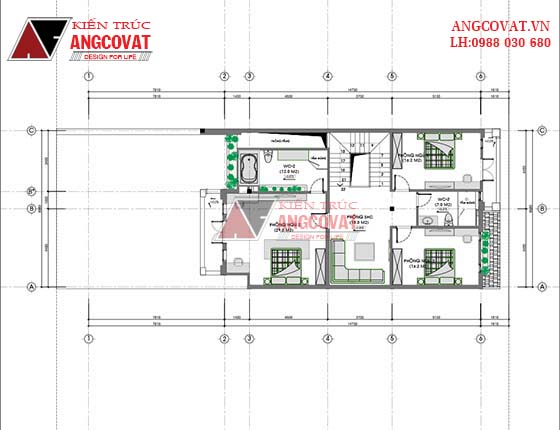 Thiết kế nhà đẹp 150m2 3 tầng giá 2 tỷ mái ngói đẹp 4