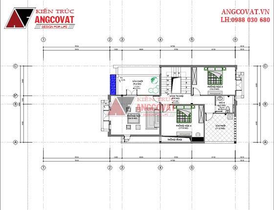 Thiết kế nhà đẹp 150m2 3 tầng giá 2 tỷ mái ngói đẹp 5