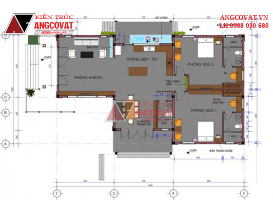 Xây nhà 500 triệu 1 tầng 2 phòng ngủ diện tích 100m2 3