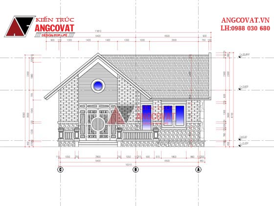 Xây nhà mặt tiền 10m 1 tầng 1 phòng ngủ hình chữ L giá 600 triệu 5